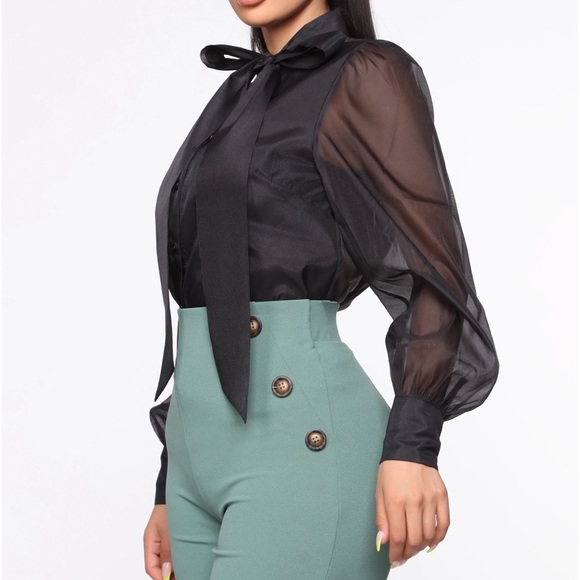 Fashion Nova Gothic puff sleeve Blouse - Picture 3 of 10